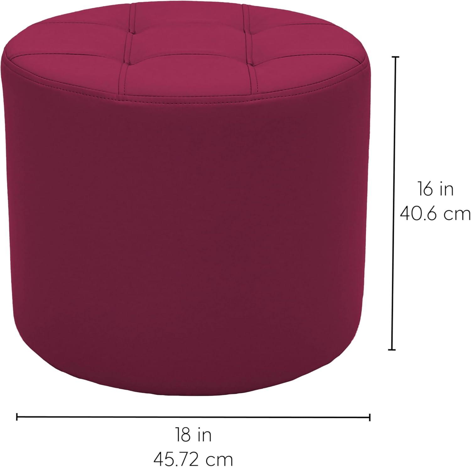 Faux Leather Ottoman