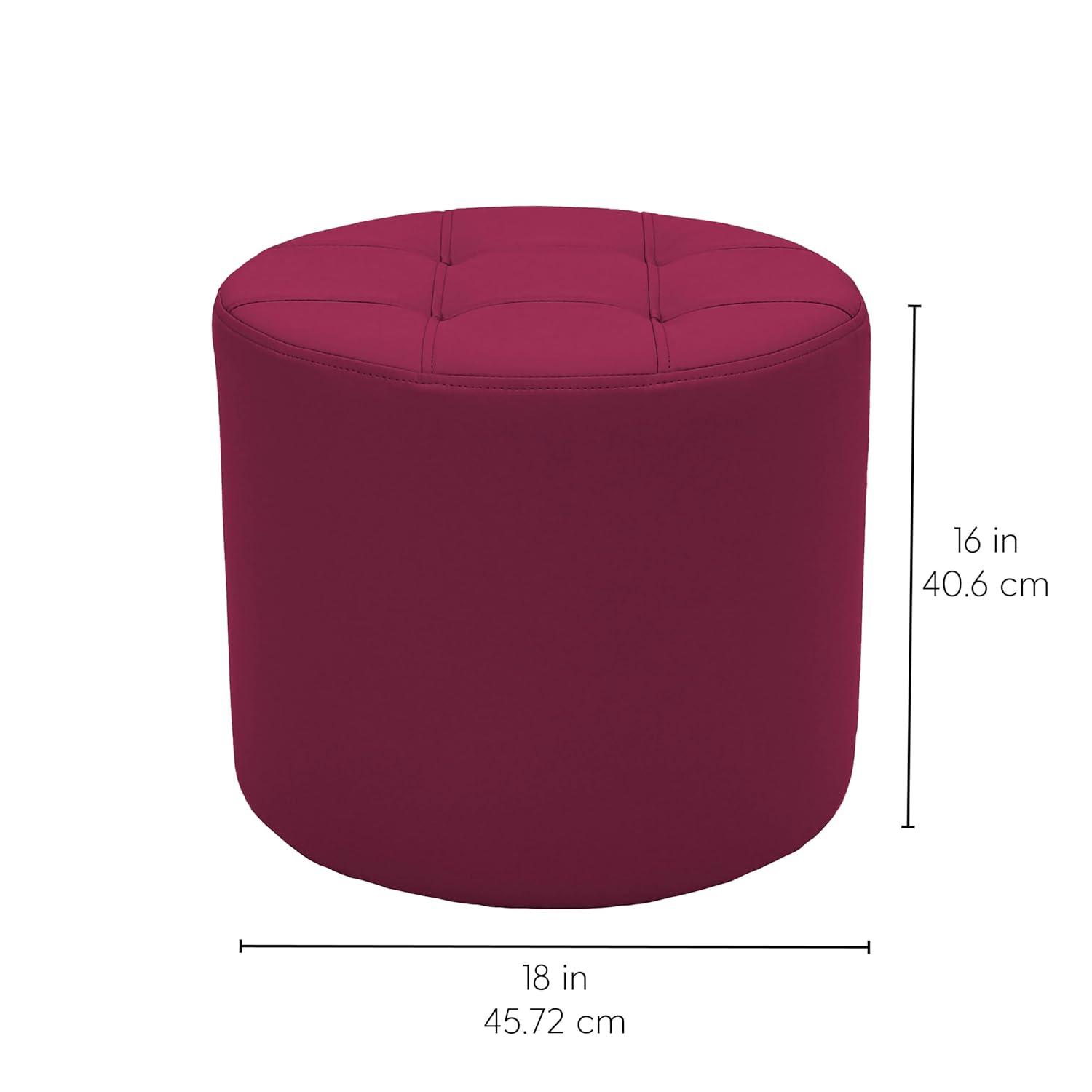 Faux Leather Ottoman