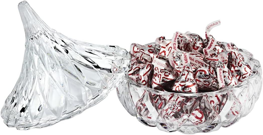 Clear Crystal Hershey Kiss Candy Dish for Living Room