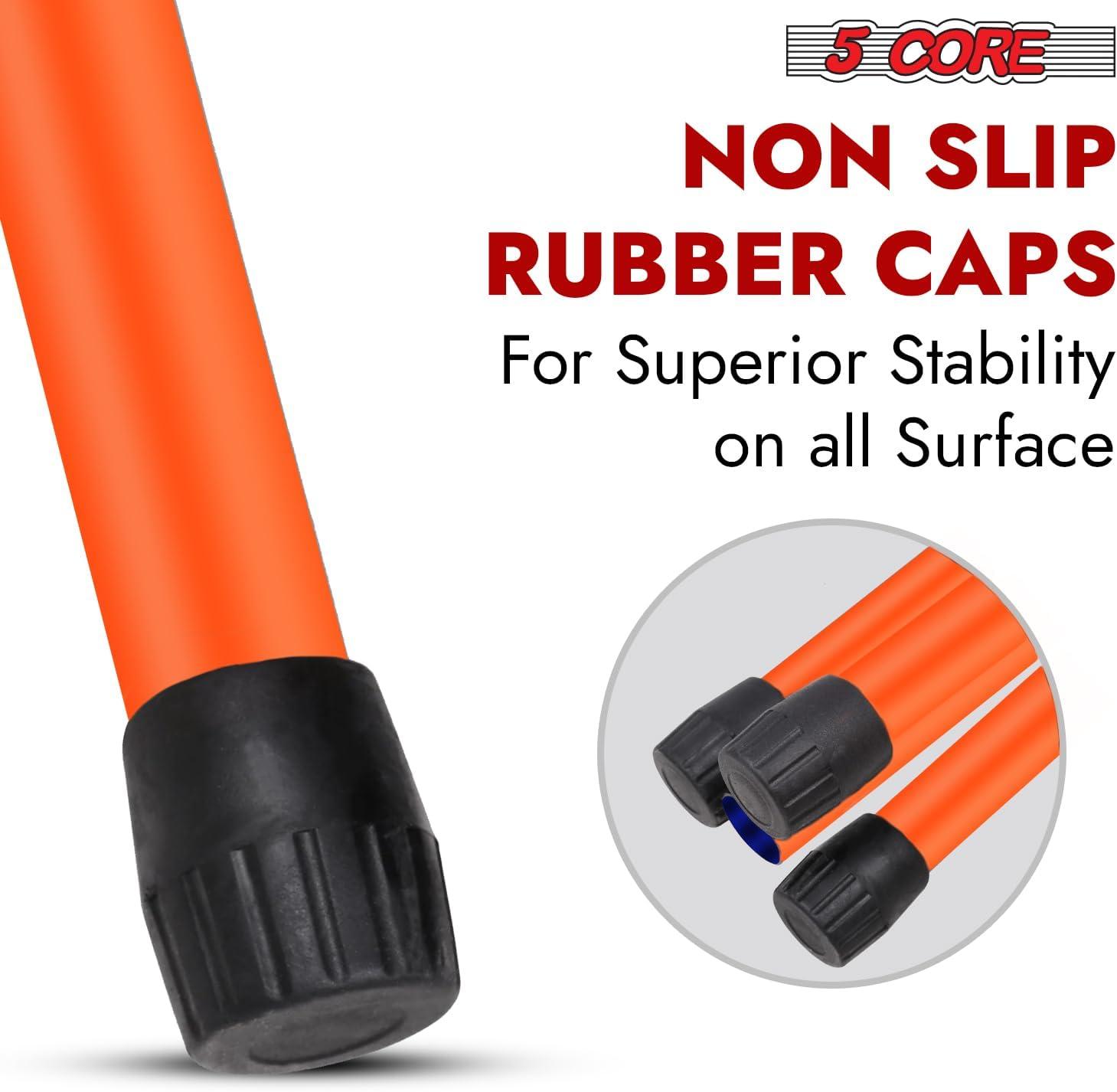 Inbox Zero 5 Core Speaker Stand Tripod Heavy Duty Adjustable Up to 72 Inch DJ Studio Monitor Stands Pole Mount