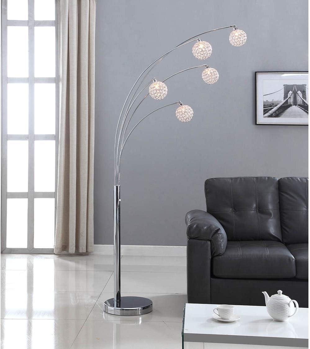 Manhattan 84" Silver Adjustable Multi-Head Floor Lamp