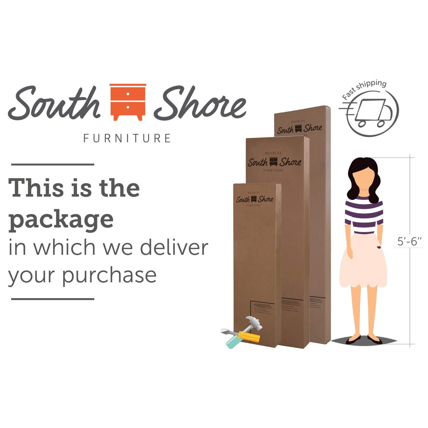 South Shore Reevo 3 Drawer Mate's & Captain's Bed with Bookcase by Southshore