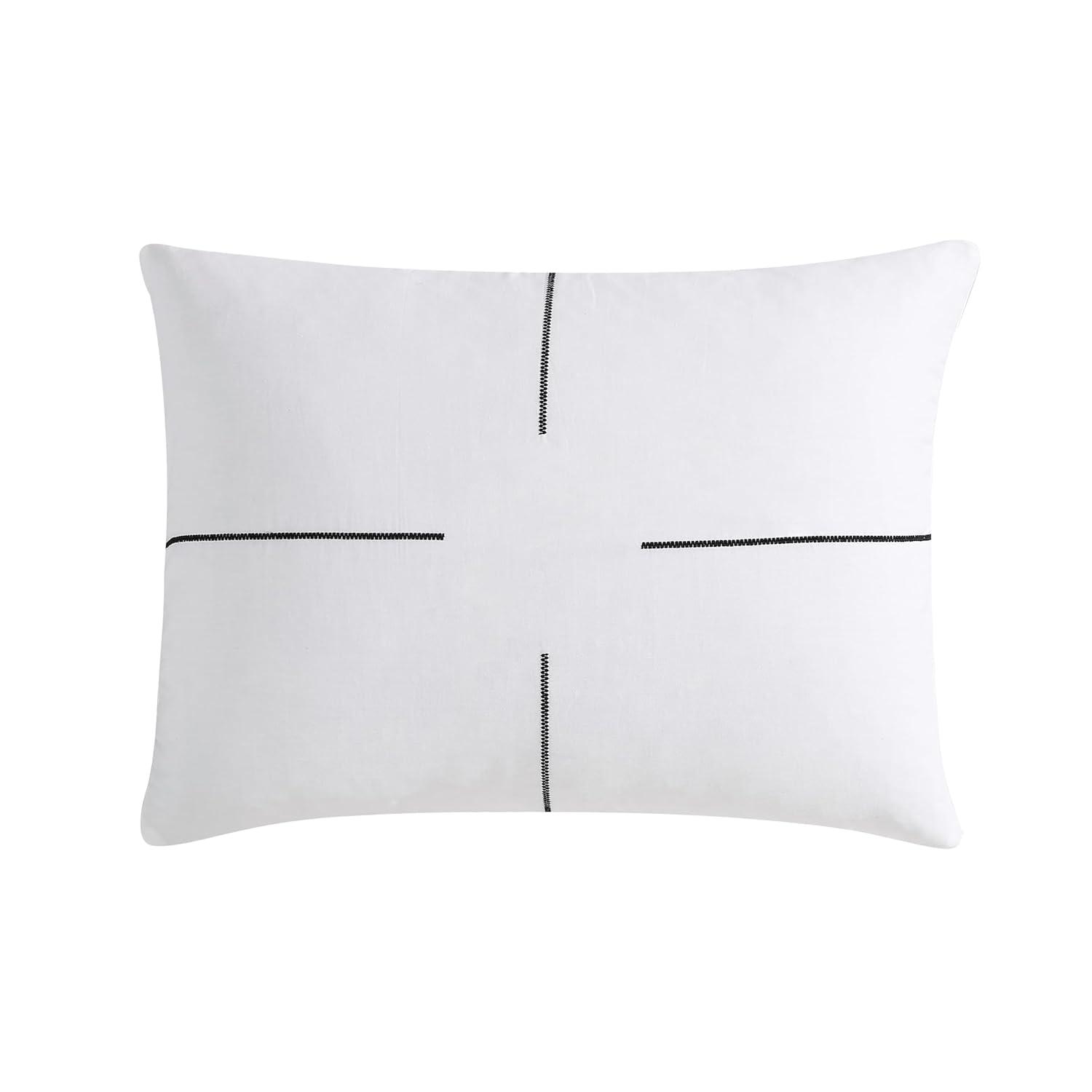 Vera Wang Zig Zag White Cotton Comforter Set