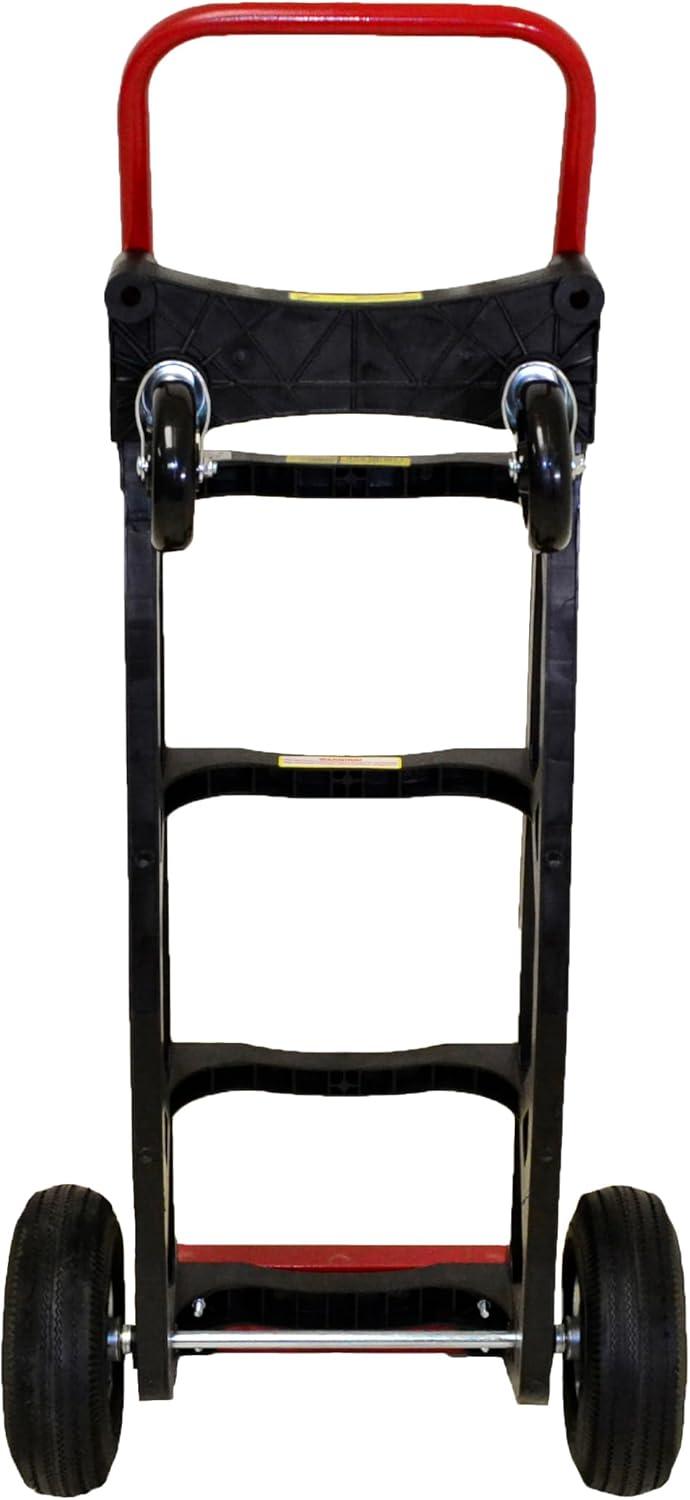 Milwaukee Hand Trucks Nylon Convertible Truck with 10? Pneumatic Tires