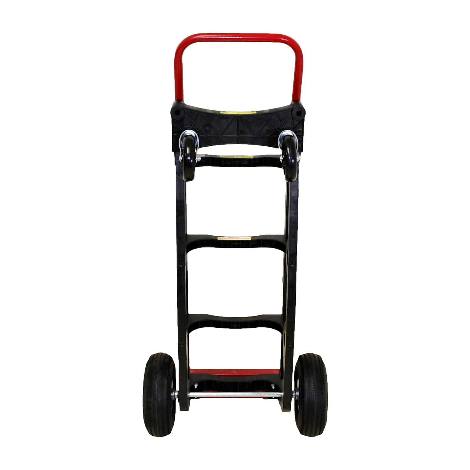 Milwaukee Hand Trucks Nylon Convertible Truck with 10? Pneumatic Tires