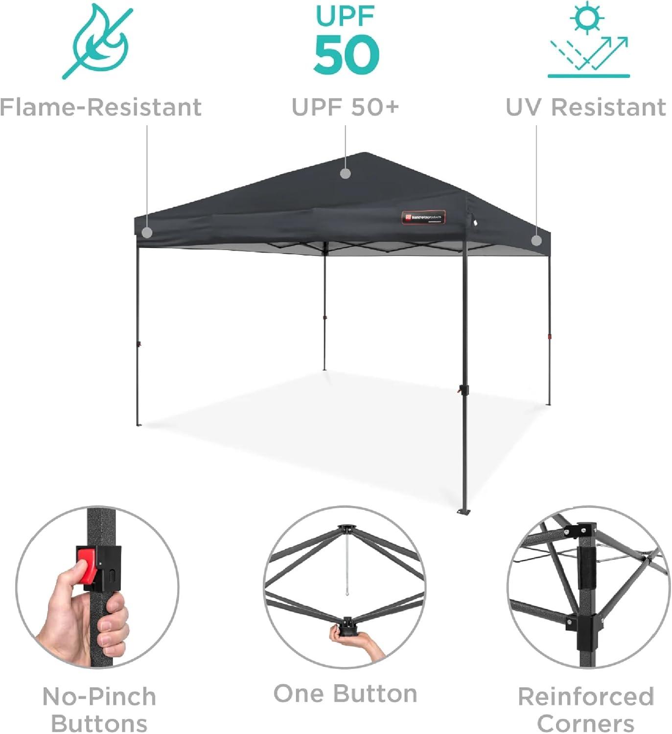 Best Choice Products 10 Ft. W x 10 Ft. D Steel Pop-Up Canopy