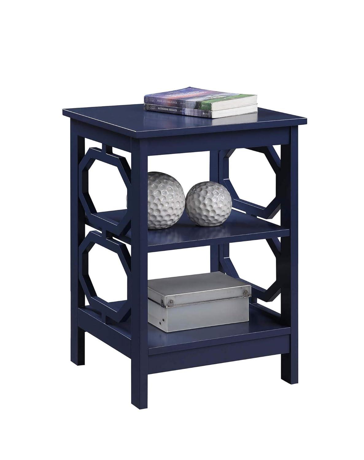 Omega End Table, Cobalt Blue