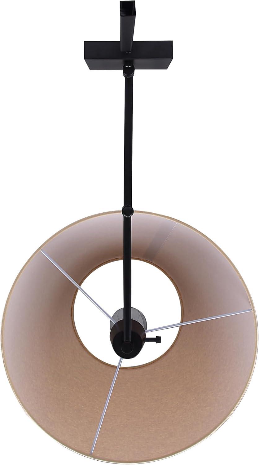 Adjustable Oil-Rubbed Bronze Wall Light with Tan Shade