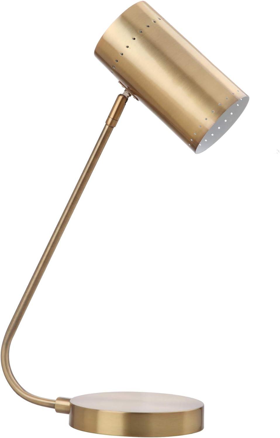 Adjustable Mid-Century 22.5" Crane Table Lamp in Black and Gold