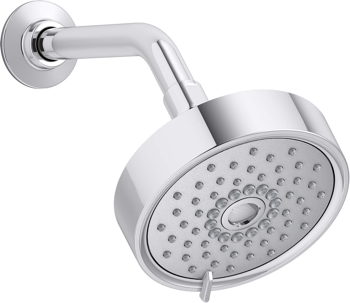 Purist Polished Chrome 5.5" Multifunction Wall-Mounted Showerhead