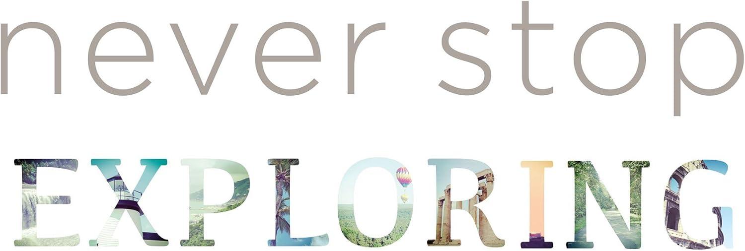 WallPops! Never Stop Exploring Quote Wall Decals