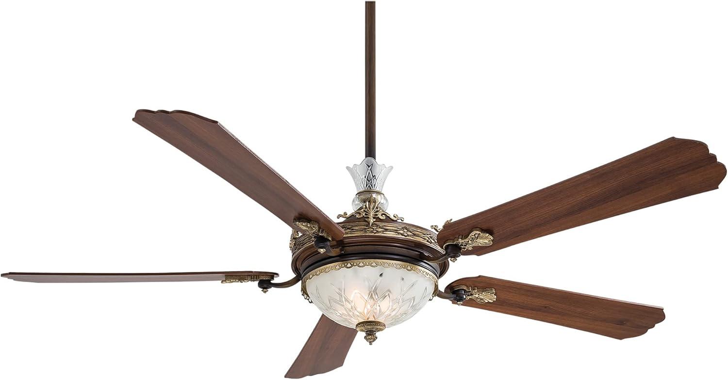 Minka Aire 68" Cristafano 5 - Blade LED Standard Ceiling Fan with Wall Control and Light Kit Included