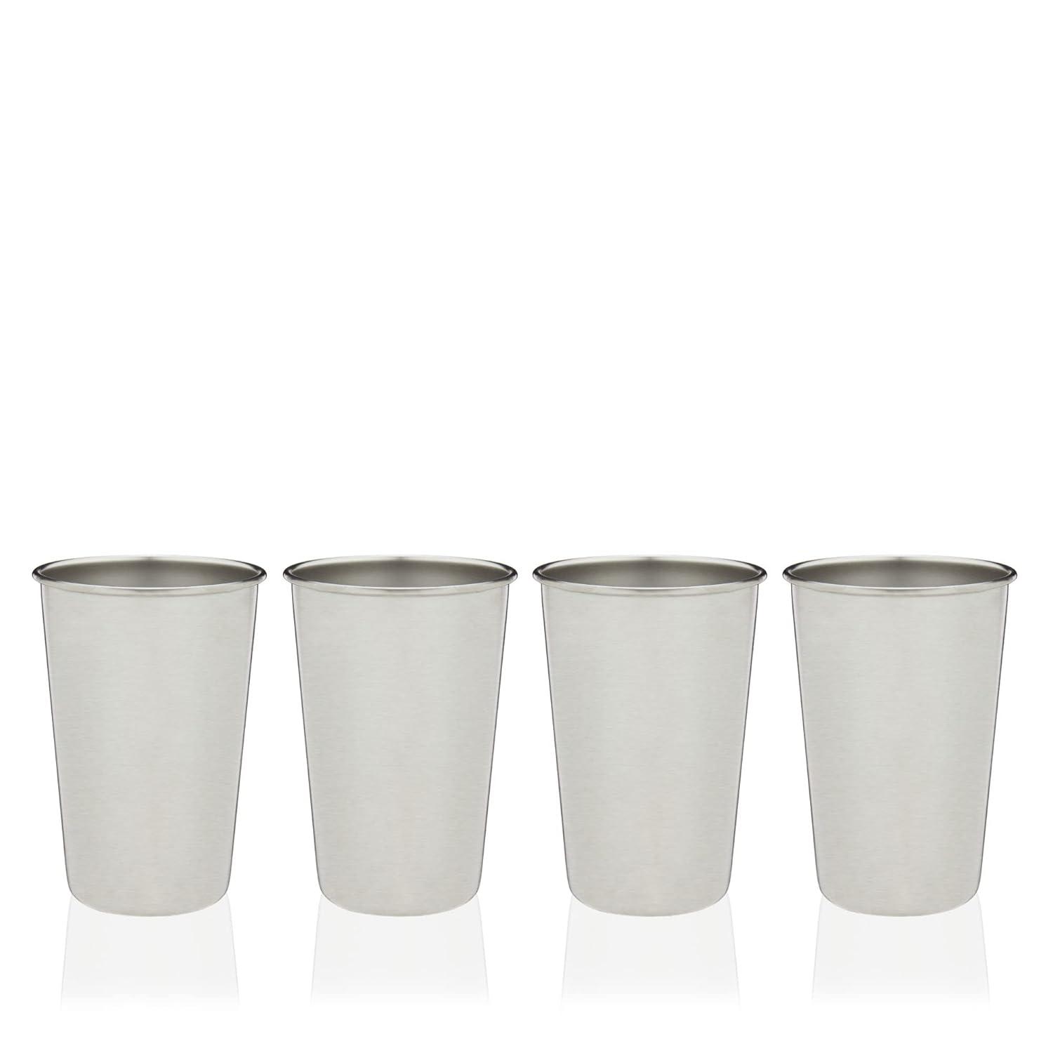 True Stainless Steel Pint Glasses