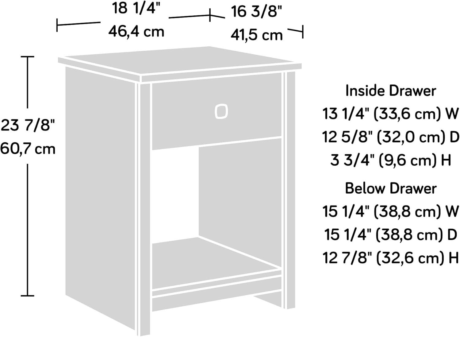 Sindoori Mango Farmhouse Nightstand with Open Storage