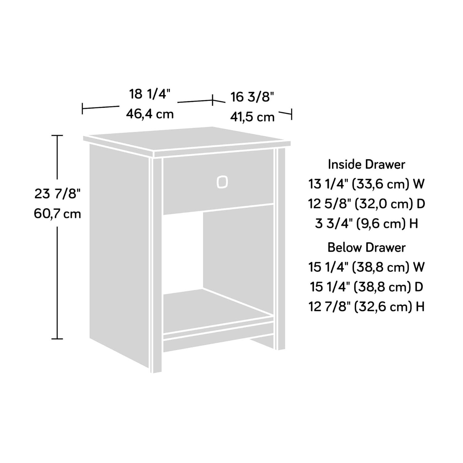 Sauder River Ranch Night Stand, Grand Walnut Finish