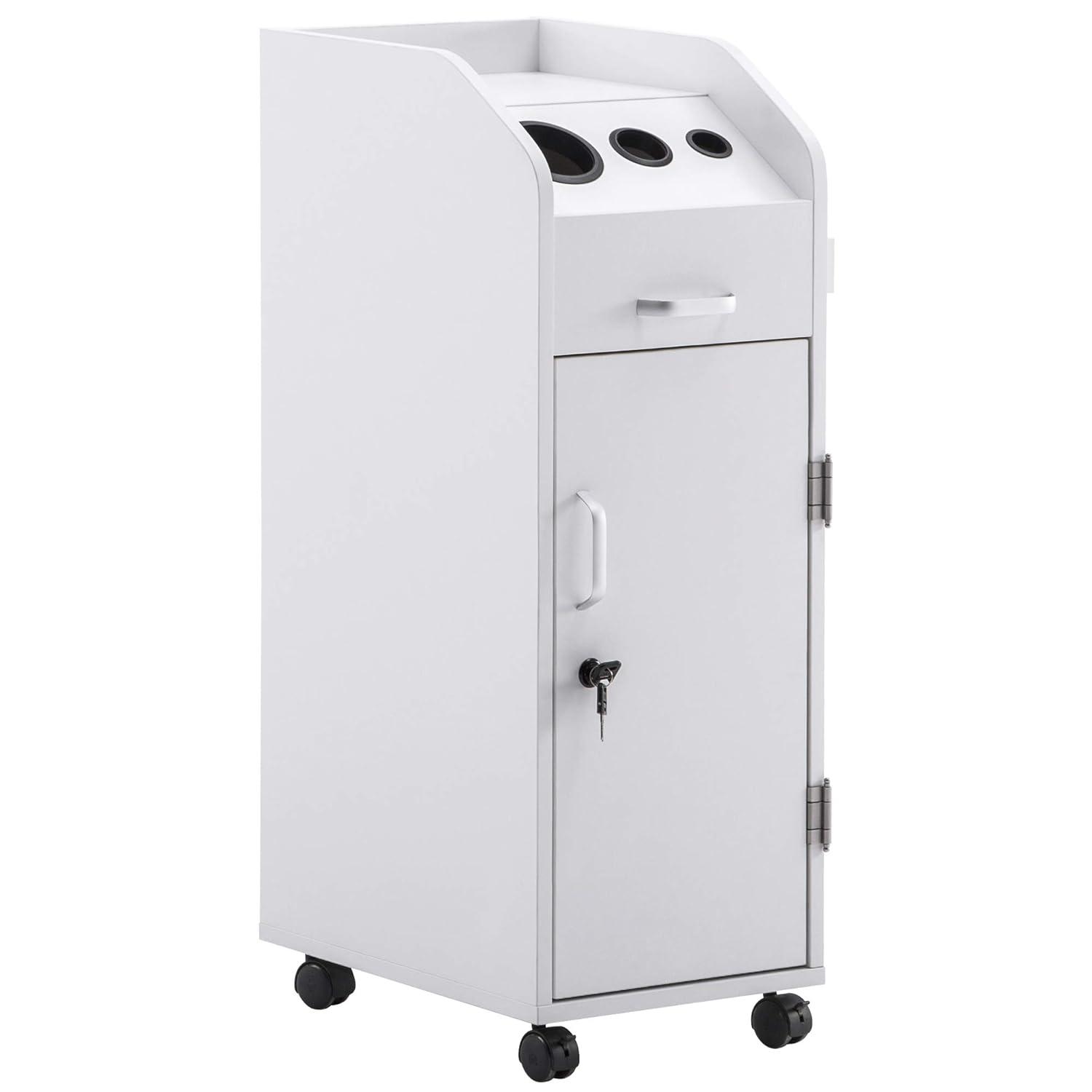 Ktaxon Salon Trolley Storage Cart Mobile Salon Equipment for Beauty SPA Tattoo, White