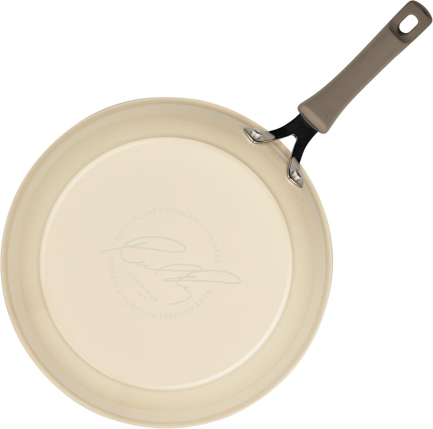 Rachael Ray Cook + Create 2 Pc Aluminum Nonstick Frying Pan Set, Almond