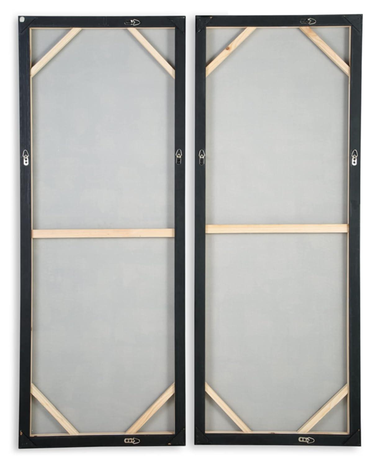 Sahriana Black and Brown Abstract Wall Art Set