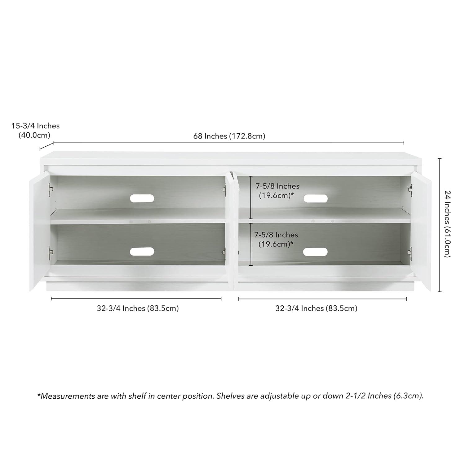 Evelyn&Zoe Presque Rectangular TV Stand for TV's up to 75", White