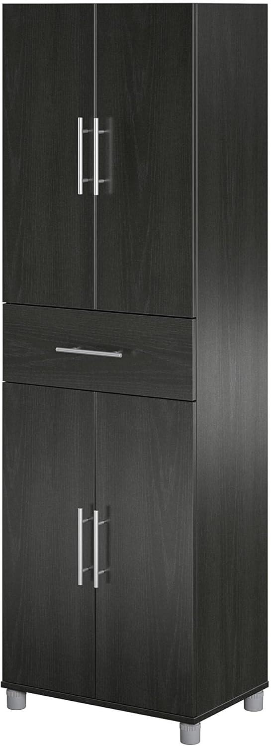 Camberly 4 Door/1 Drawer Storage Cabinet, Graphite Gray