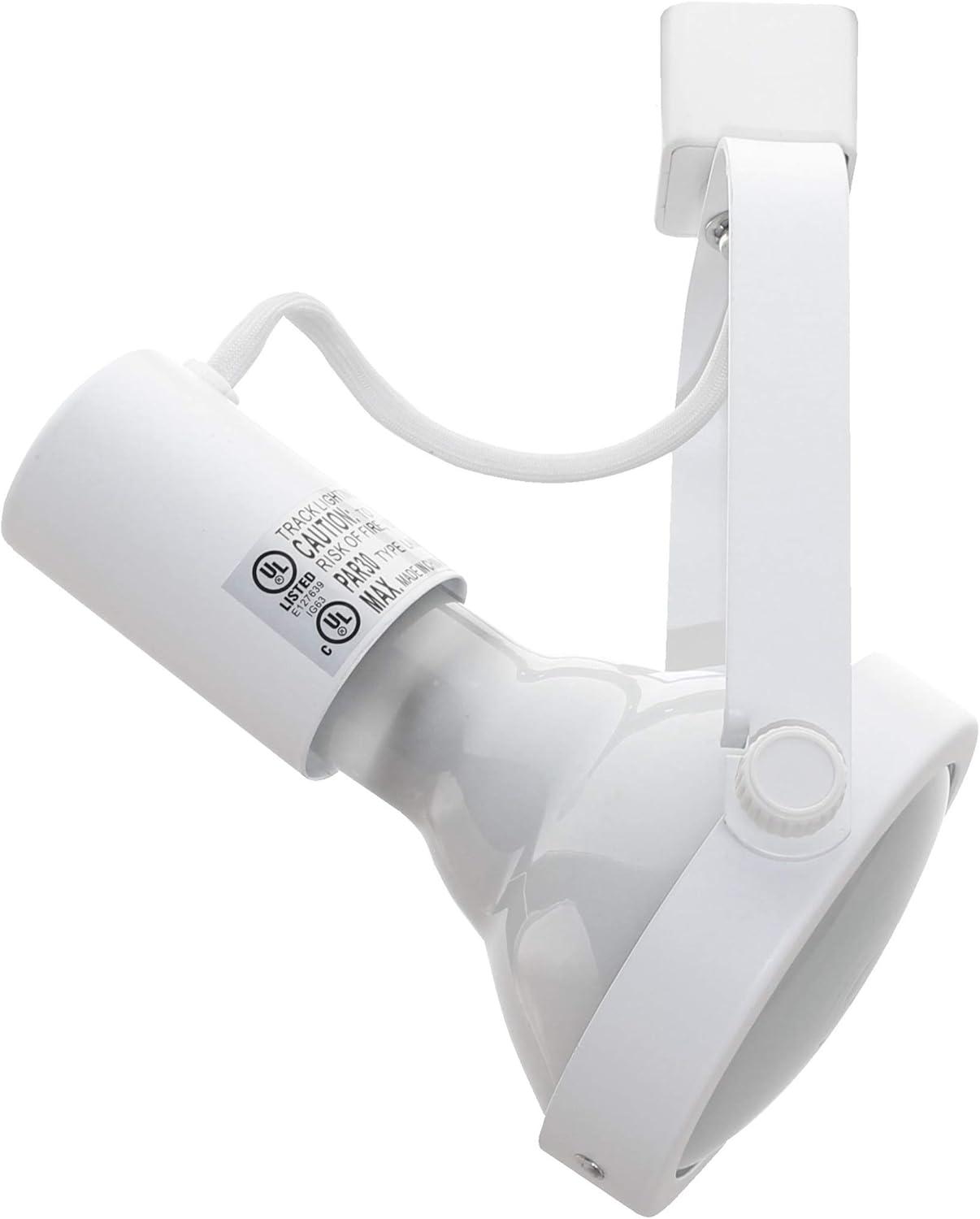 NICOR Lighting Gimbal Ring Head 75-Watt Directional Track Light Head, White (12022WH)