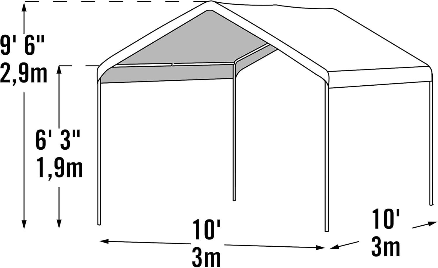 Max AP 10 Ft. W x 10 Ft. D Steel Pop-Up Canopy