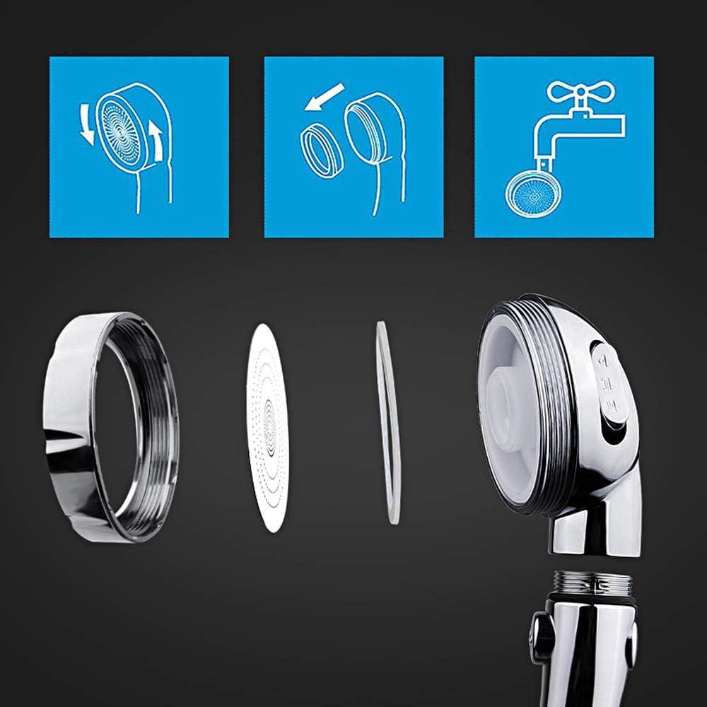 KAIYING Drill-Free High Pressure Handheld Shower Head with ONOFF Pause Switch 3 Spray Modes Water Saving Showerhead Detachable Puppy Shower Accessories (MShower Head (Chrome)+Bracket + Hose)