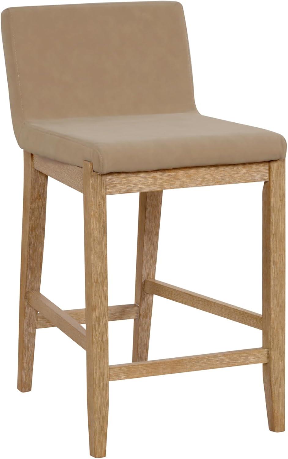 Nathan James Upholstered Wooden Stool