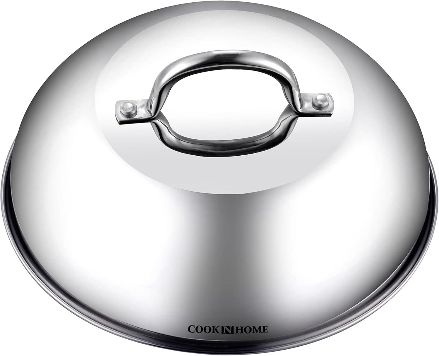 Cook N Home Cook N Home Stainless Steel Lid Griddle Accessories - 12 Inch Round Basting Cover