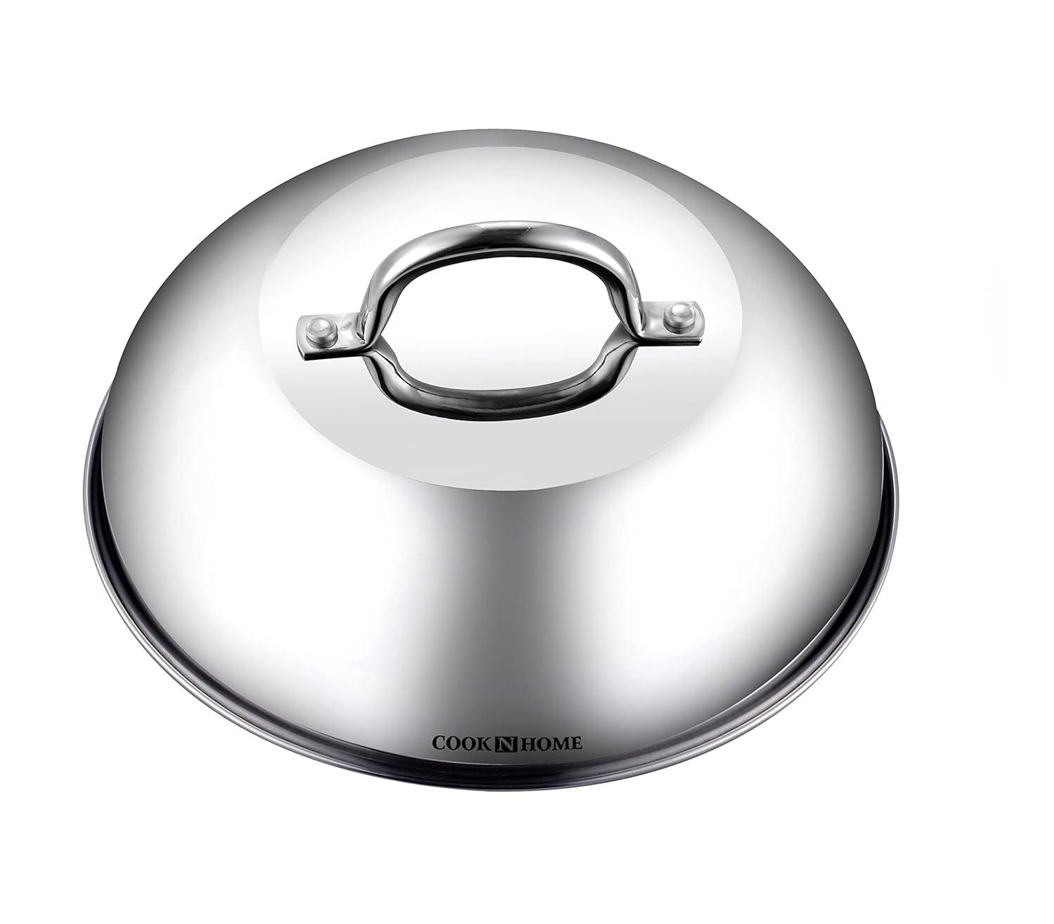 Cook N Home Cook N Home Stainless Steel Lid Griddle Accessories - 12 Inch Round Basting Cover
