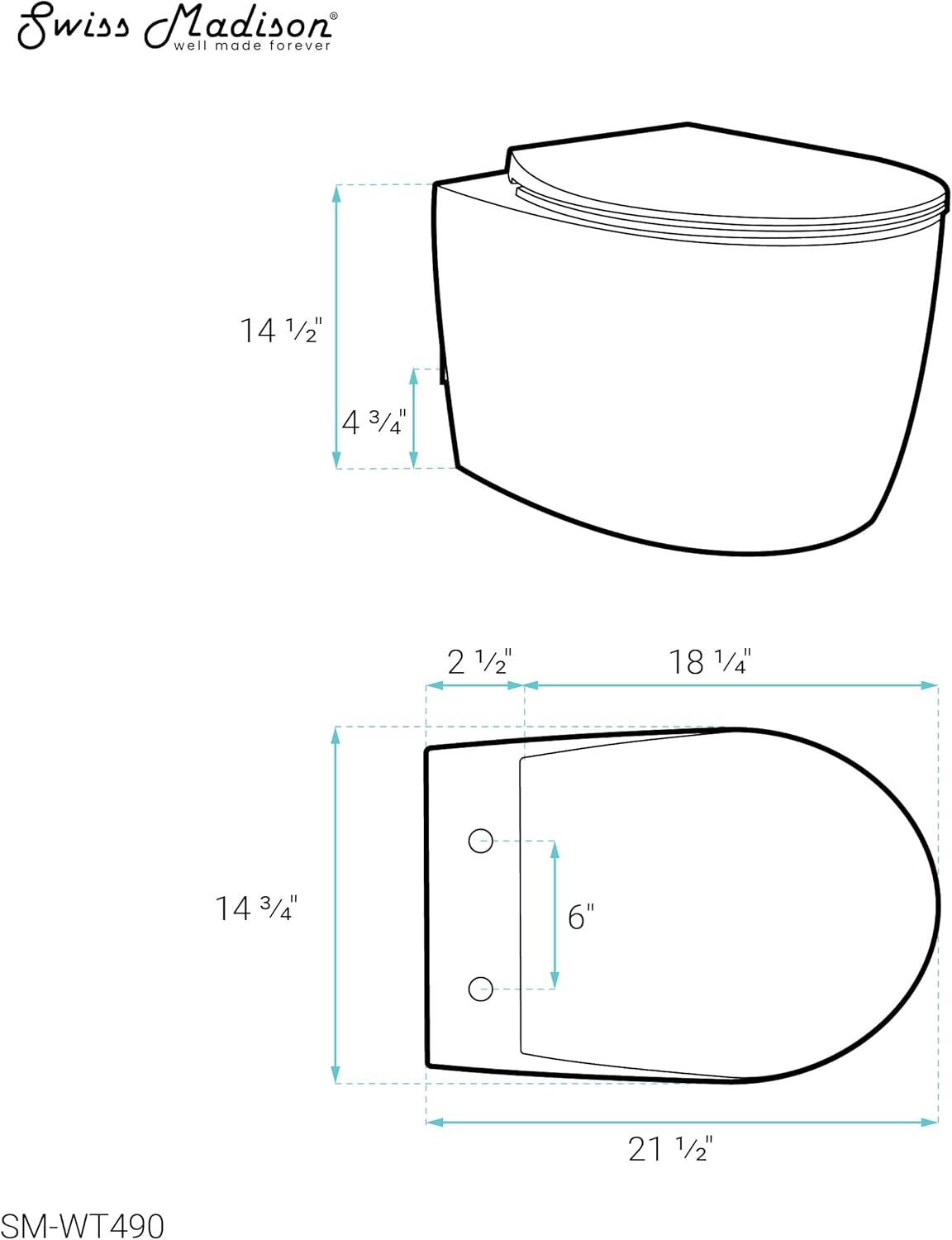 Classe Wall-Hung Elongated Toilet Bowl