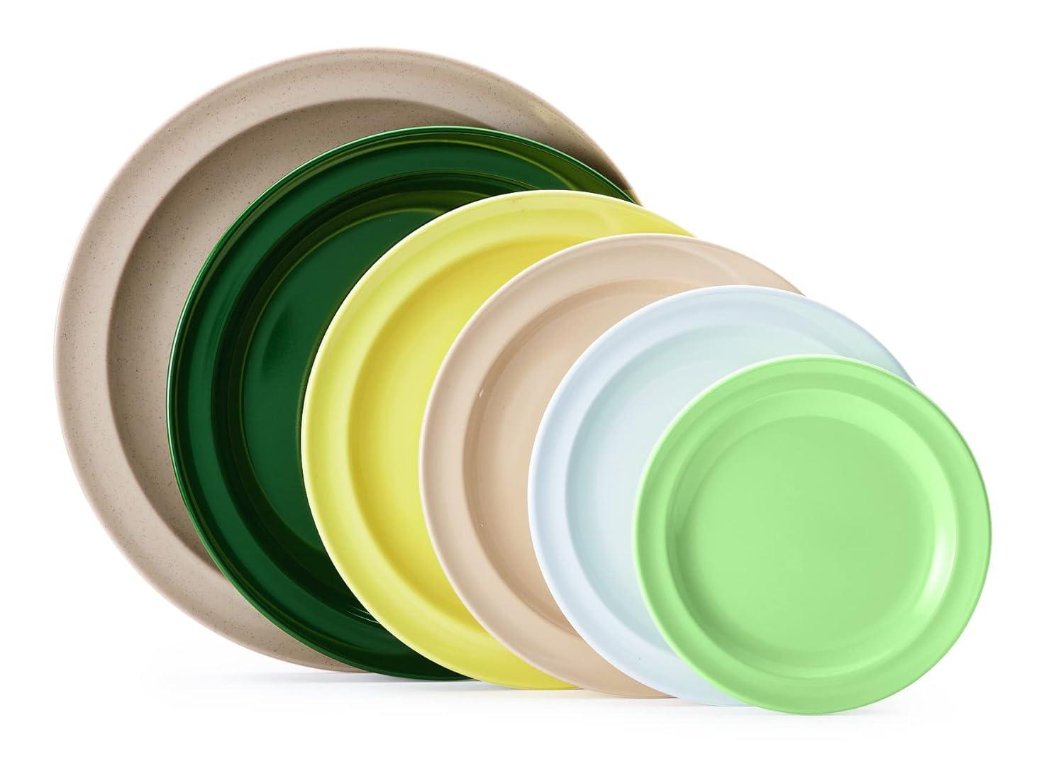 GET DP-507-W Melaimine Round Dessert Plates, 7.25", White (Set of 12)