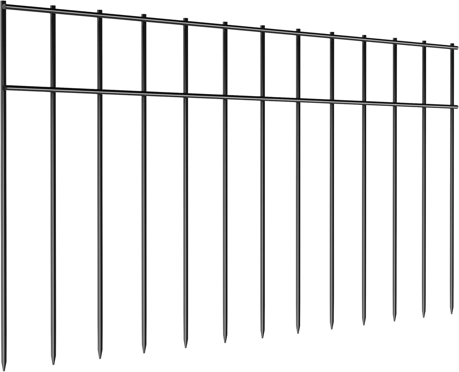 24x15-inch Black Coated Metal Animal Barrier Fence