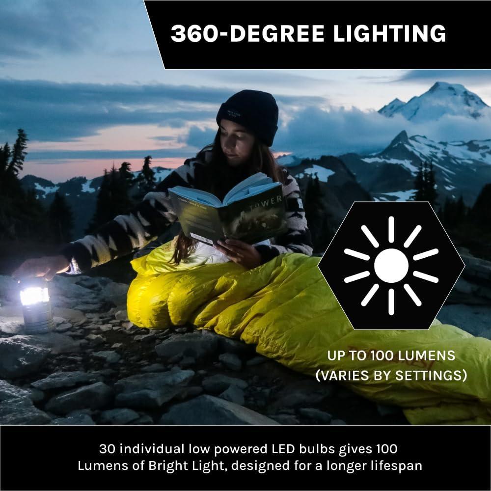 Pop up LED Lantern -2 Pack - Perfect Lighting for Camping, Bbq's and Emergency Light (.5 lbs Each)