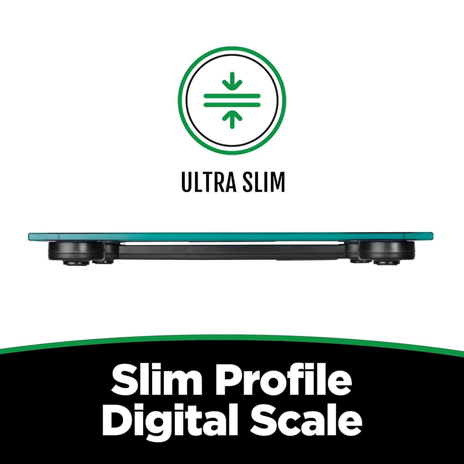 Prominence Home Ultra Thin, Clear Glass Scale With Easy To Read LCD Display - Auto Step On