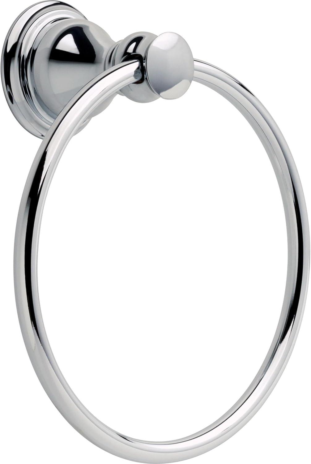 Polished Chrome Wall Mounted Circular Towel Ring