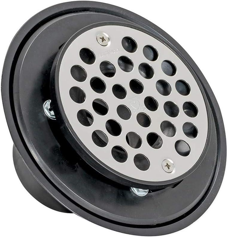 EZ-FLO 15342 ABS Low Profile Floor and Shower Drain, 2" x 3" Black