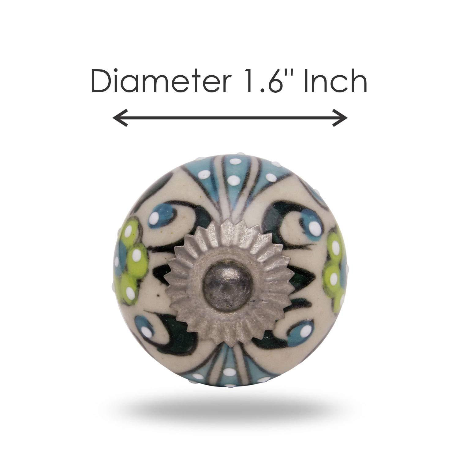 Trinca-Ferro Talid Oversized 1 5/8" Diameter Mushroom Knob Multipack (Set of 6)