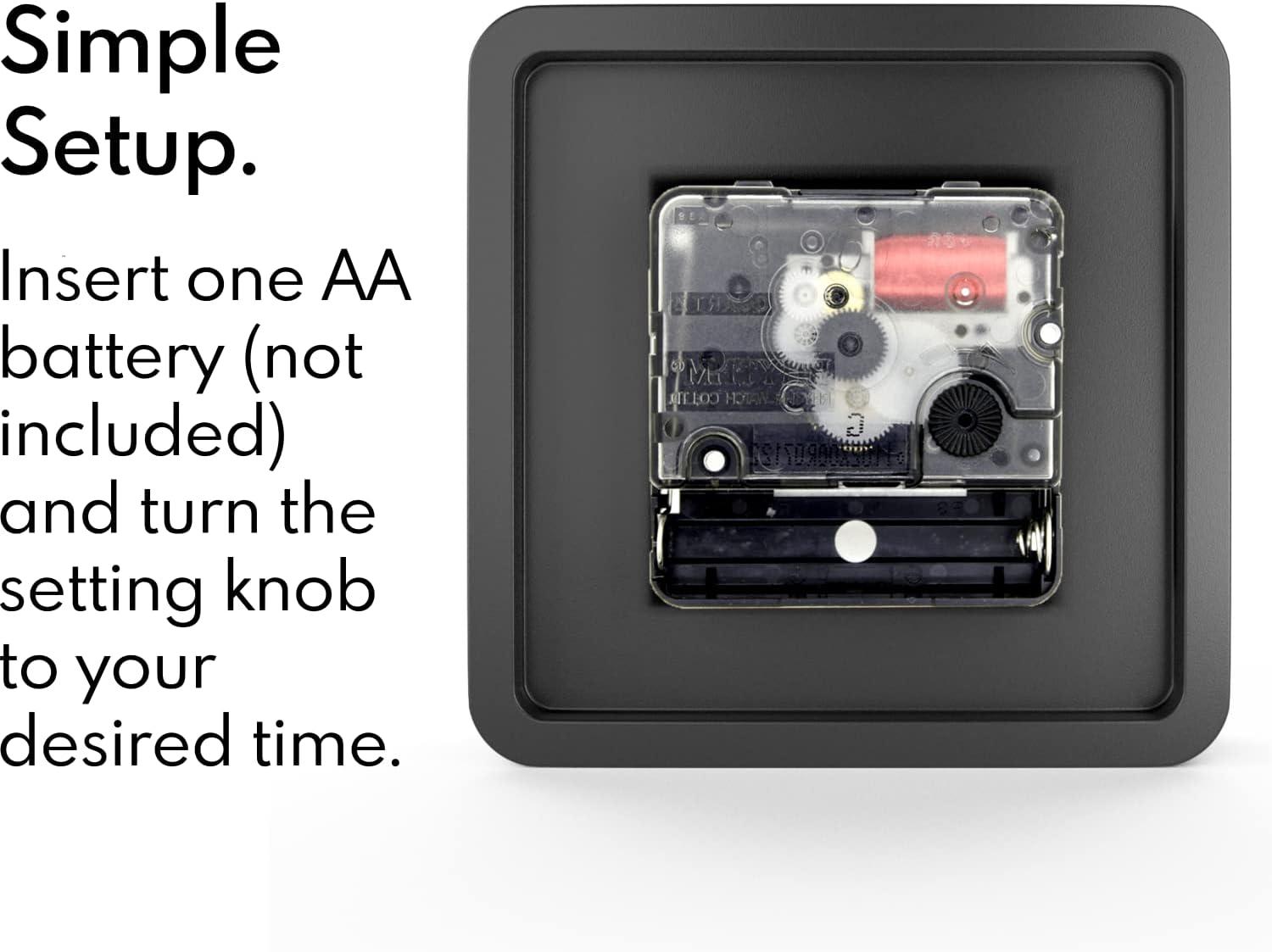 Driini Modern Mid Century Desk & Shelf Clock for Mantle, Bedroom Nightstand