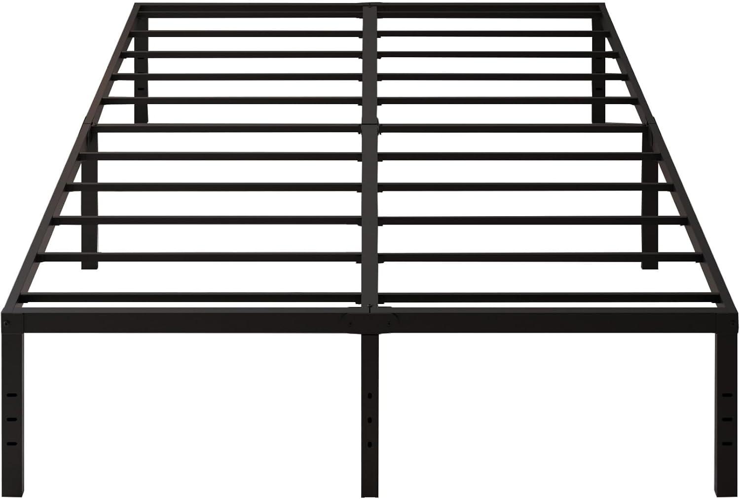 Bed Frame, 14 Inch Heavy Duty Metal Platform Bed Frame With Steel Slat Support