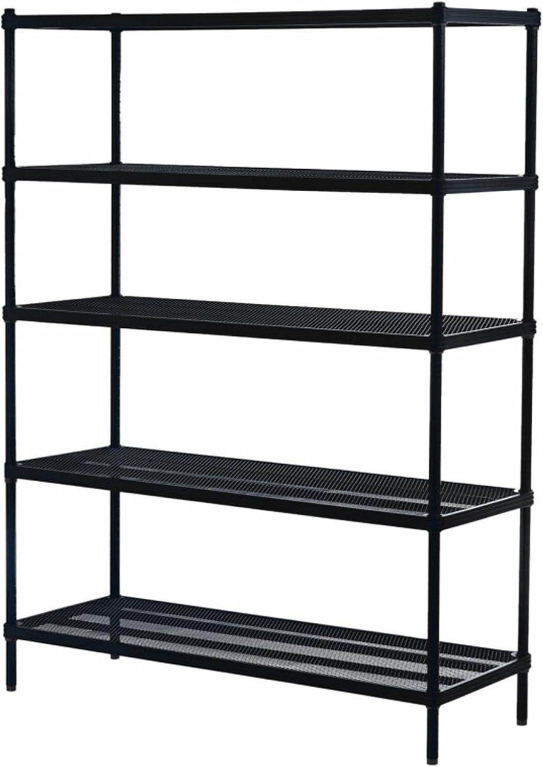 Design Ideas MeshWorks 5 Tier Full-Size Metal Storage Shelving Unit Rack