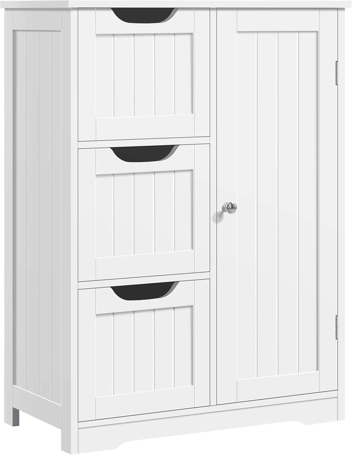 Yaheetech Free-Standing Bathroom Storage Cabinet Floor Cabinet White