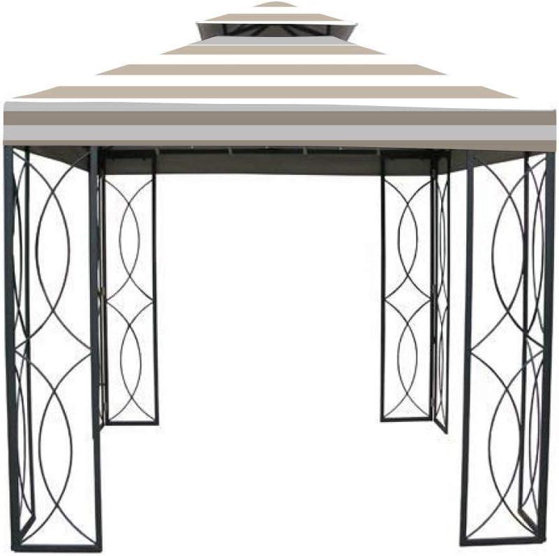 Garden Winds Replacement Canopy Top Cover for the Garden Treasures 8' x 8' Gazebo -Standard 350 - Damask Beige