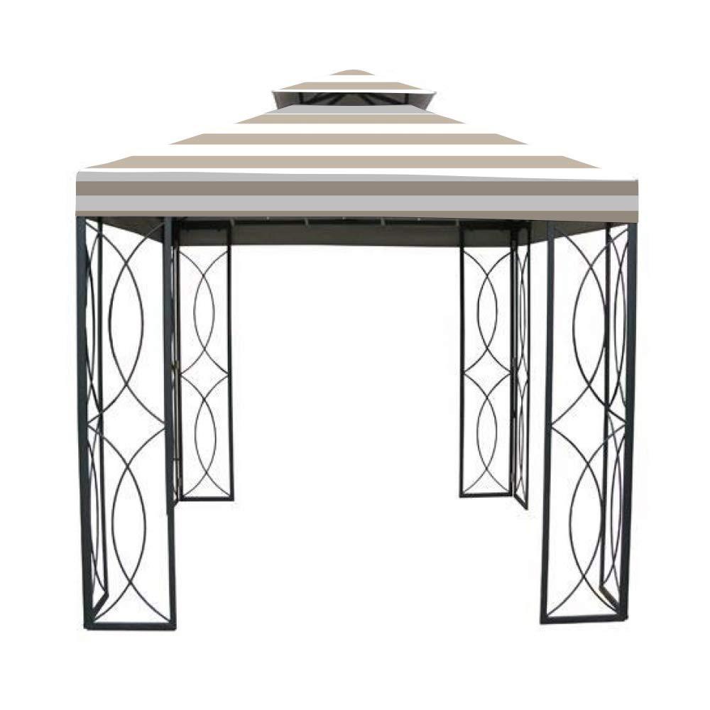 Garden Winds Replacement Canopy Top Cover for the Garden Treasures 8' x 8' Gazebo -Standard 350 - Damask Beige