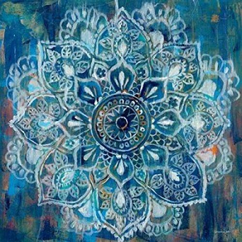 Mandala in Blue II by Danhui Nai Unframed Wall Canvas - iCanvas