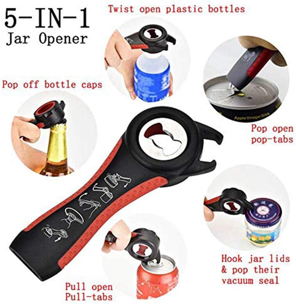 Bottle Opener for Arthritic Hand,Jar Opener for Old People, Children, Women, Those with Weak Hands,Multifunctional Kitchen Gadgets (02-Blue)