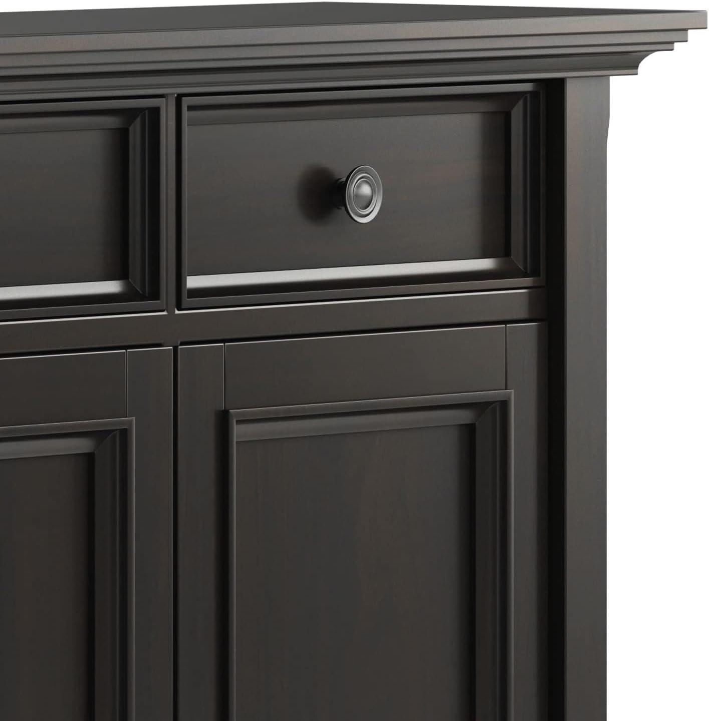 Simpli Home Amherst Solid Wood Entryway Storage Cabinet In Hickory Brown