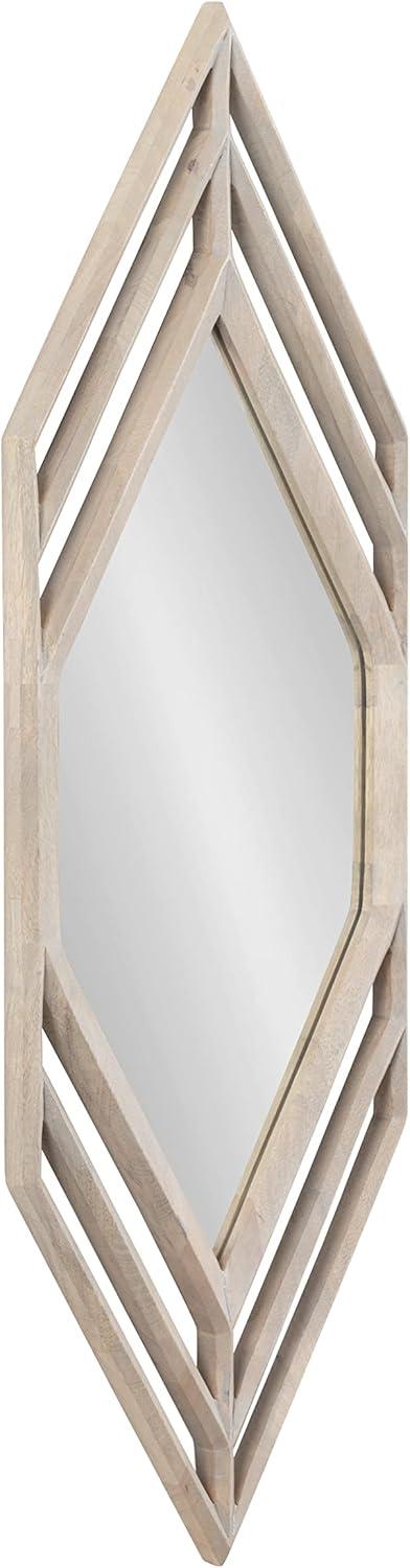 Vayga 42" White Mango Wood Rectangular Wall Mirror