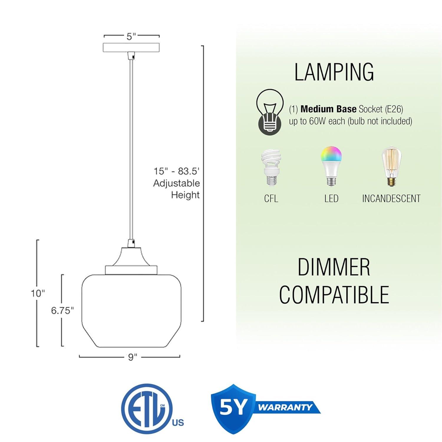 Adriunna 1 - Light Kitchen Island Pendant