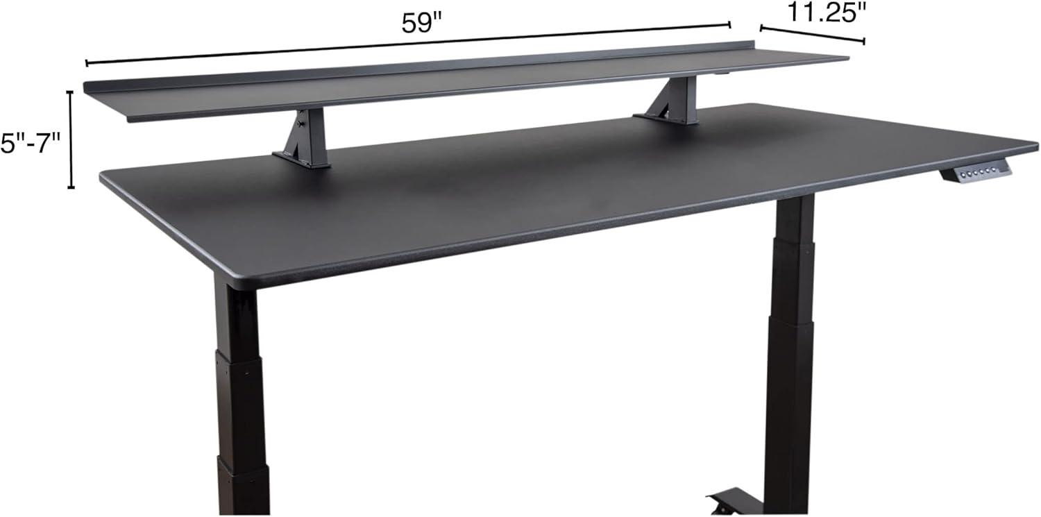 Stand Up Desk Store Clamp-On Adjustable Height Desk Shelf Monitor Stand (60" Wide)